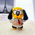 Clothes for PopMart Mickey Family Cute Together Series Plush - Brown Top, Black Jeans and A Pair of Glasses Set - plush