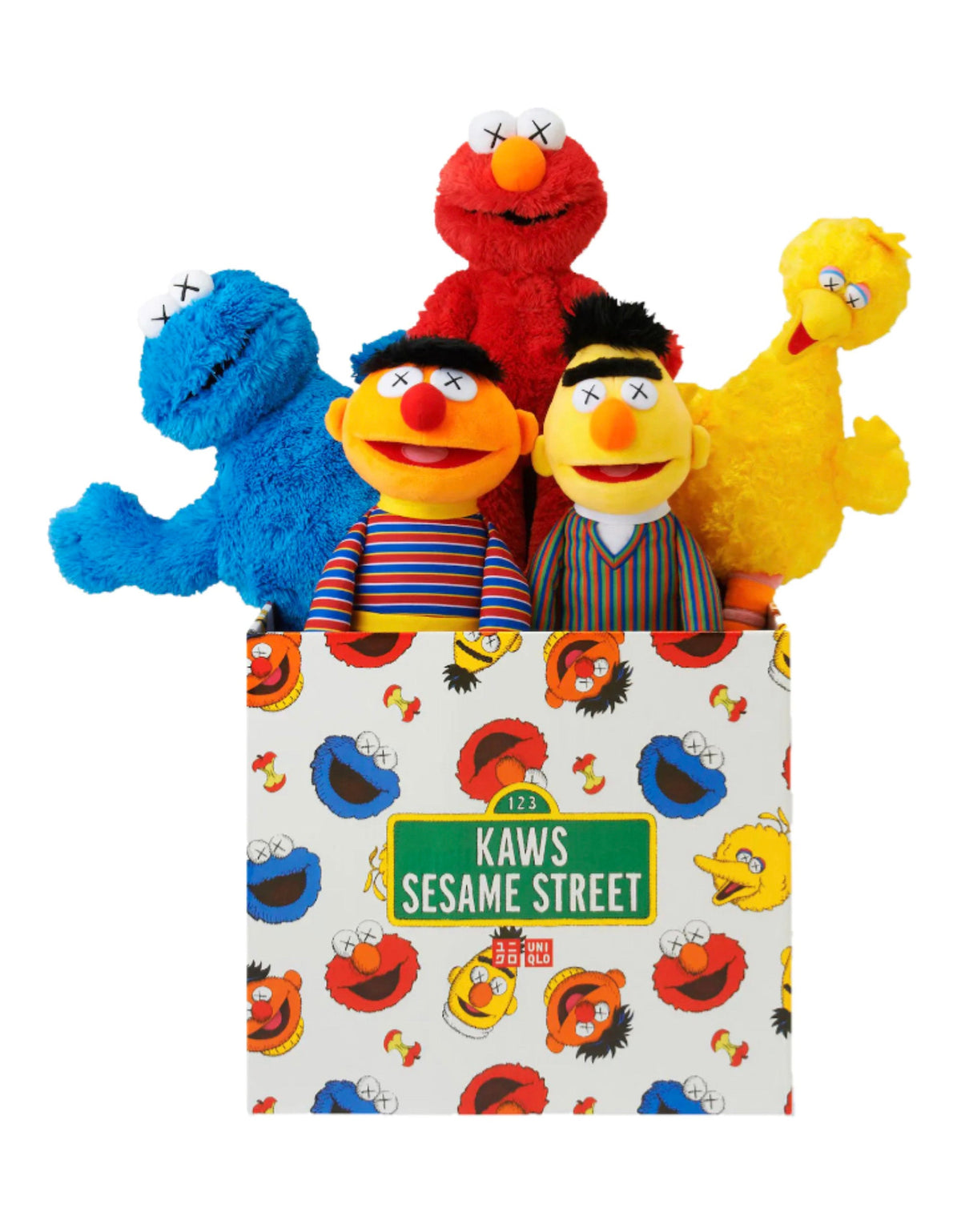 KAWS - Sesame Street Uniqlo Plush Set of 5, 2018 - plush